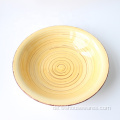 Beliebte handgemalte Geschirr-Geschirr Keramik Steinzeug-Platten-Sets